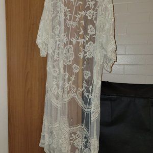 chic tunic elegant, long down cover up